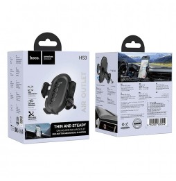 Hoco H53 Supporto Auto Bocchetta Aria Smartphone 4.5-7.0 Pollici Snodo 360 Nero