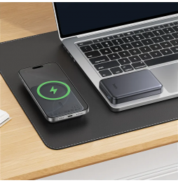 Hoco J160 Power Bank 5000mAh MagSafe 5W USB-C Lightning LED Grigio Metallo