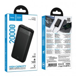 Hoco J153A Power Bank 20000mAh 10W 2x USB A Type C Micro USB Display LED Nero