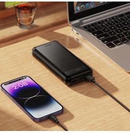 Hoco J153A Power Bank 20000mAh 10W 2x USB A Type C Micro USB Display LED Nero