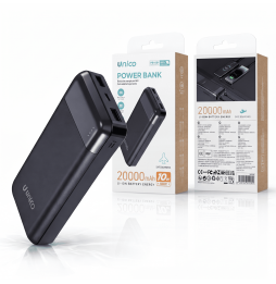 Unico Power Bank 20000mAh 2A Doppia Porta USB LED IC Protection ABS+PC