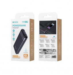 Unico Power Bank 20000mAh 2A Doppia Porta USB LED IC Protection ABS+PC