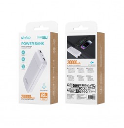 Unico Power Bank 20000mAh 2A Doppia Porta USB LED IC Protection ABS+PC