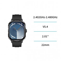 Unico SW2788 Smartwatch Sportivo 2.01 Pollici Bluetooth 5.4 App HryFine Nero