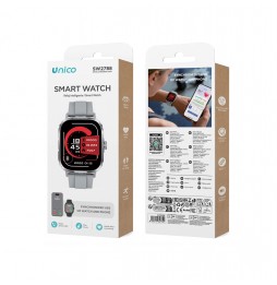 Unico SW2788 Smartwatch Sportivo 2.01 Pollici Bluetooth 5.4 HryFine Argento