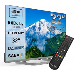 Saba SA32M10 TV LED 32 Pollici HD DVB-T2/S2...