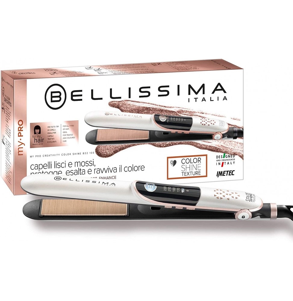 Piastra Capelli Imetec in Ceramica max 230°C B22100 Creativity Color Shine