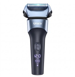 Unico HA5650 Rasoio Elettrico Testina 3 Lame IPX6 Display LED Type-C 5W 600mAh Blu