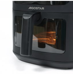 Aigostar Friggitrice Ad Aria 9L 1700W Display Touch Timer Finestra Visibile Nero