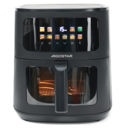 Aigostar Friggitrice Ad Aria 9L 1700W Display Touch Timer Finestra Visibile Nero