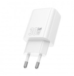 Hoco N62 Caricabatterie Da Rete USB-C 30W Ricarica Rapida PD QC3.0 Plastica Bianco