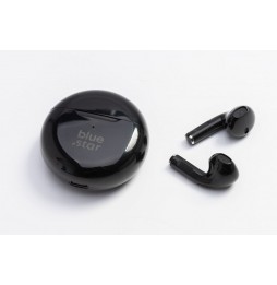 Blue Star Circle Beat TX3 Auricolari Wireless TWS Bluetooth 5.3 Microfono Nero