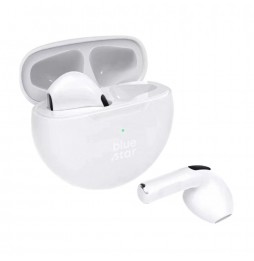 Blue Star Circle Beat TX3 Auricolari Wireless TWS Bluetooth 5.3 Microfono Bianco
