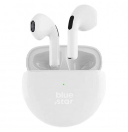 Blue Star Circle Beat TX3 Auricolari Wireless TWS Bluetooth 5.3 Microfono Bianco