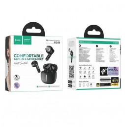 Hoco TWS EQ33 Auricolari Wireless Bluetooth 5.4 In-Ear Hall Switch App Nero