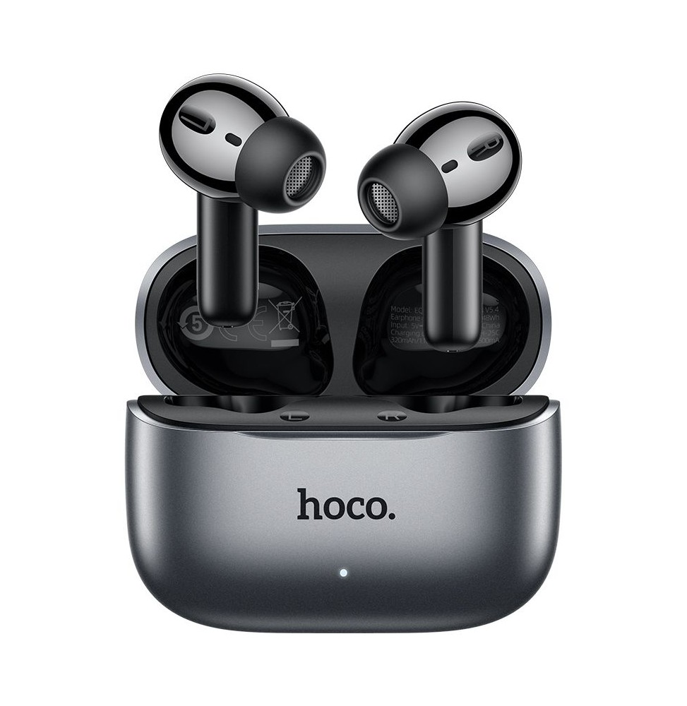 Hoco TWS EQ27 Auricolari Wireless Bluetooth 5.4 ANC ENC Traduzione AI Grigio Usb