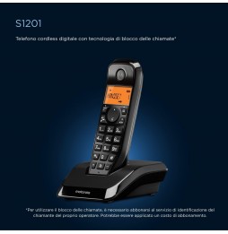 Motorola Voice S1201 Telefono Cordless Vivavoce Blocco Chiamate Display Nero Usb