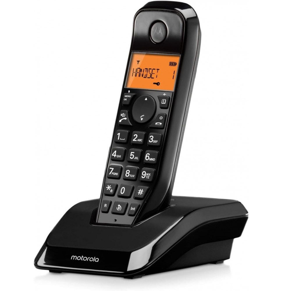 Motorola Voice S1201 Telefono Cordless Vivavoce Blocco Chiamate Display Nero Usb