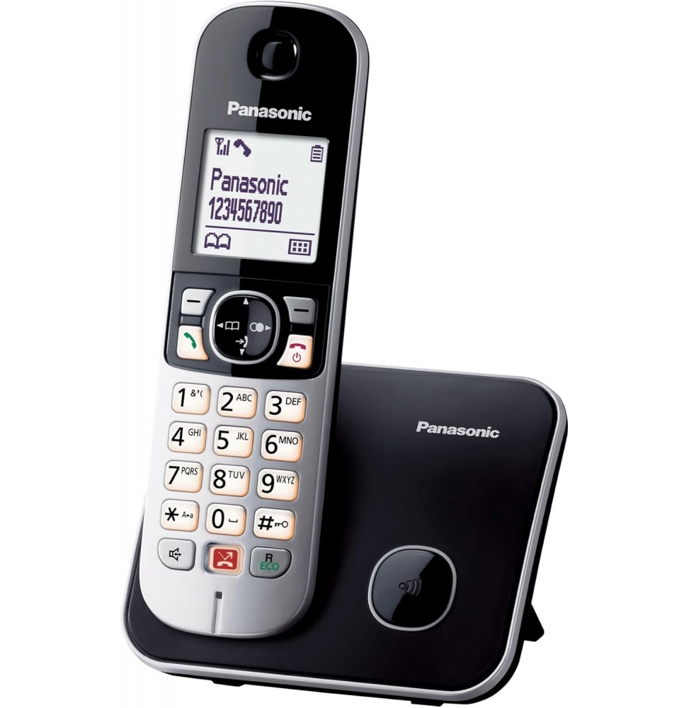 Panasonic KX-TG6851JTB Telefono Cordless Vivavoce Blocco Chiamate Display Nero