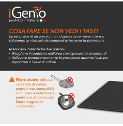 iGenio Tappetino Cottura Piano Induzione Silicone Nero Fumè Protezione 30x52 cm