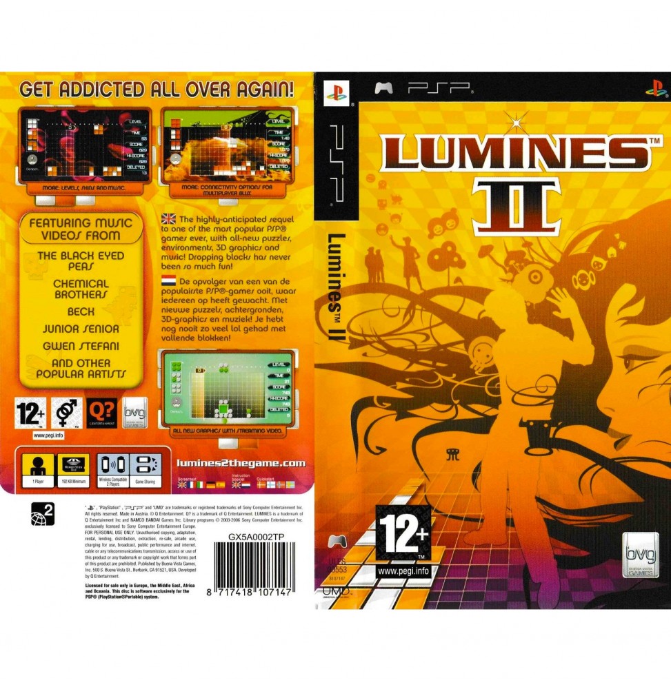 LUMINES 2 II videogioco per PSP Playstation Portable